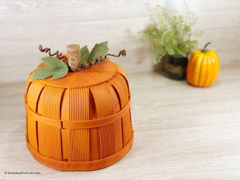 how to make a DIY Bushel Basket Pumpkin