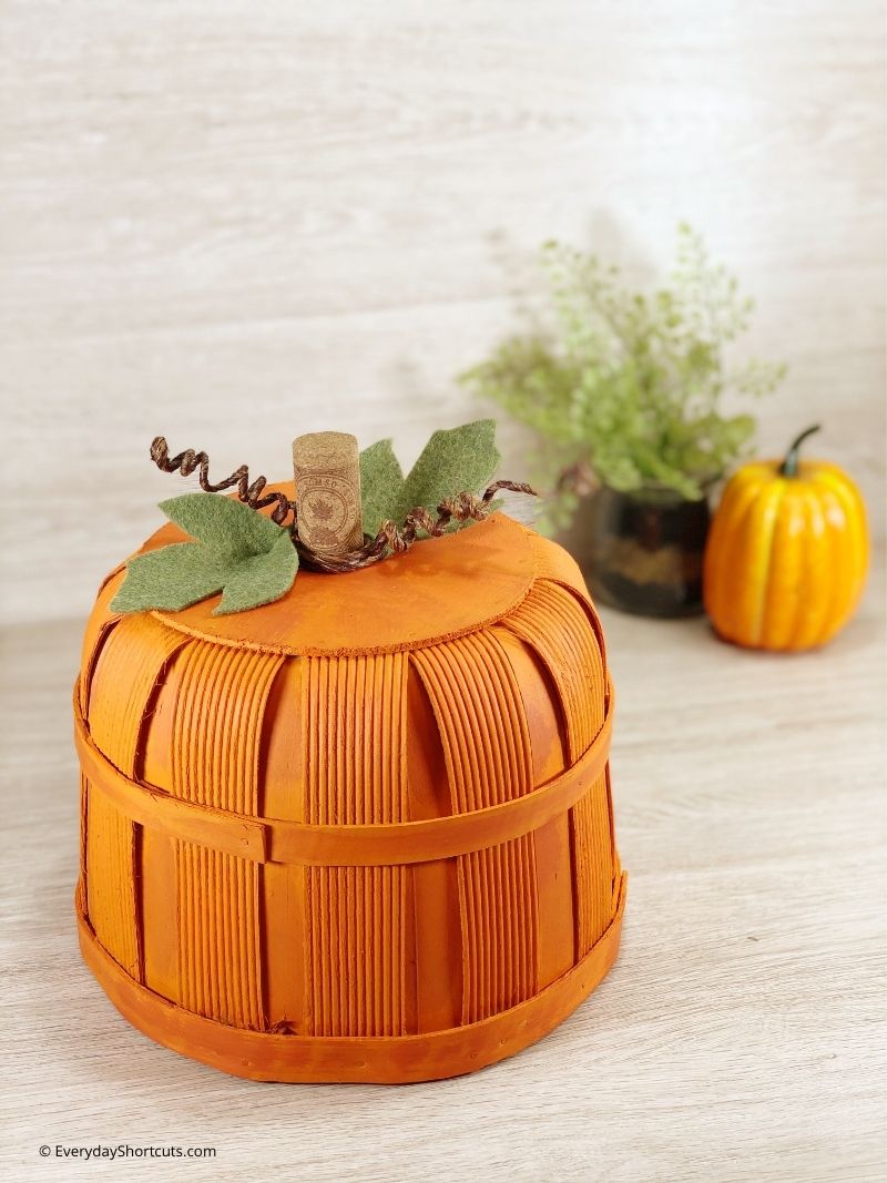 DIY Bushel Basket Pumpkin