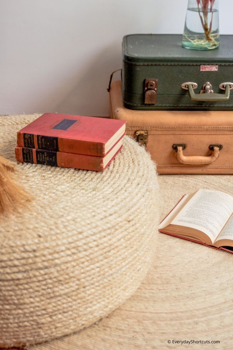 DIY Ottoman from a Recycled Tire