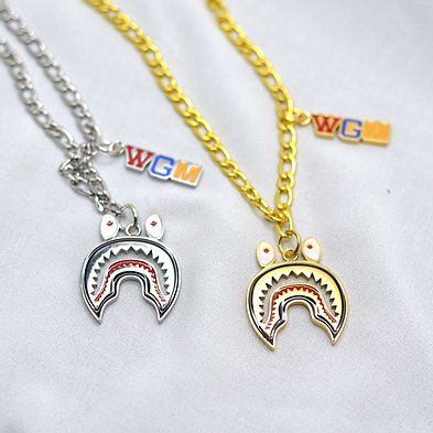 Kicksmini Bape Shark Inspired Pendant Charm Necklace Image