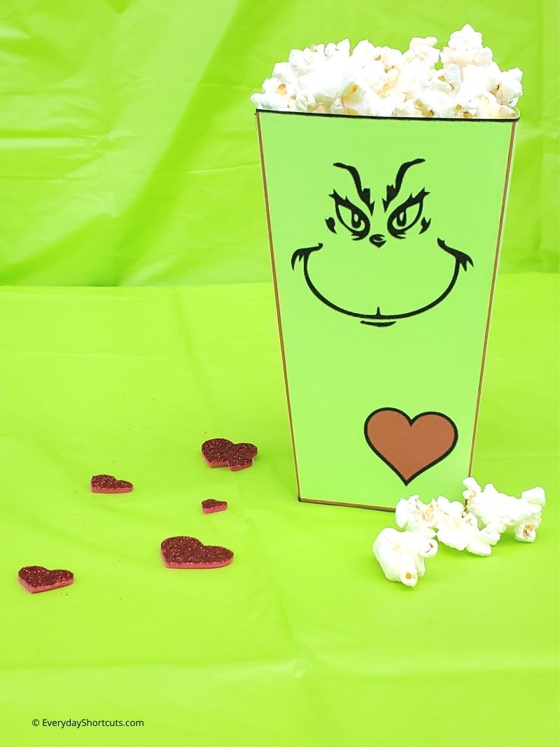 The Grinch Popcorn Box Printables for Family Movie Night