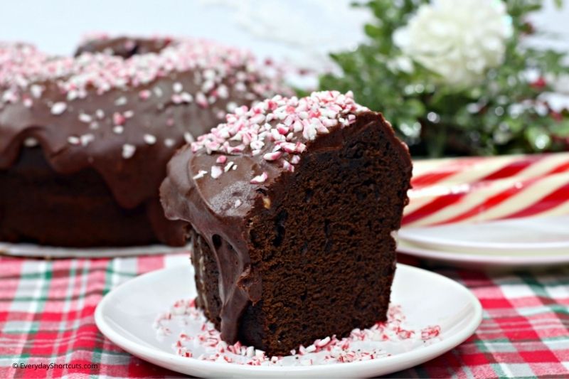 Peppermint Mocha Bundt Cake for the holidays