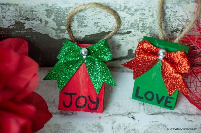 Dollar Tree Tumbling Tower Christmas Ornaments