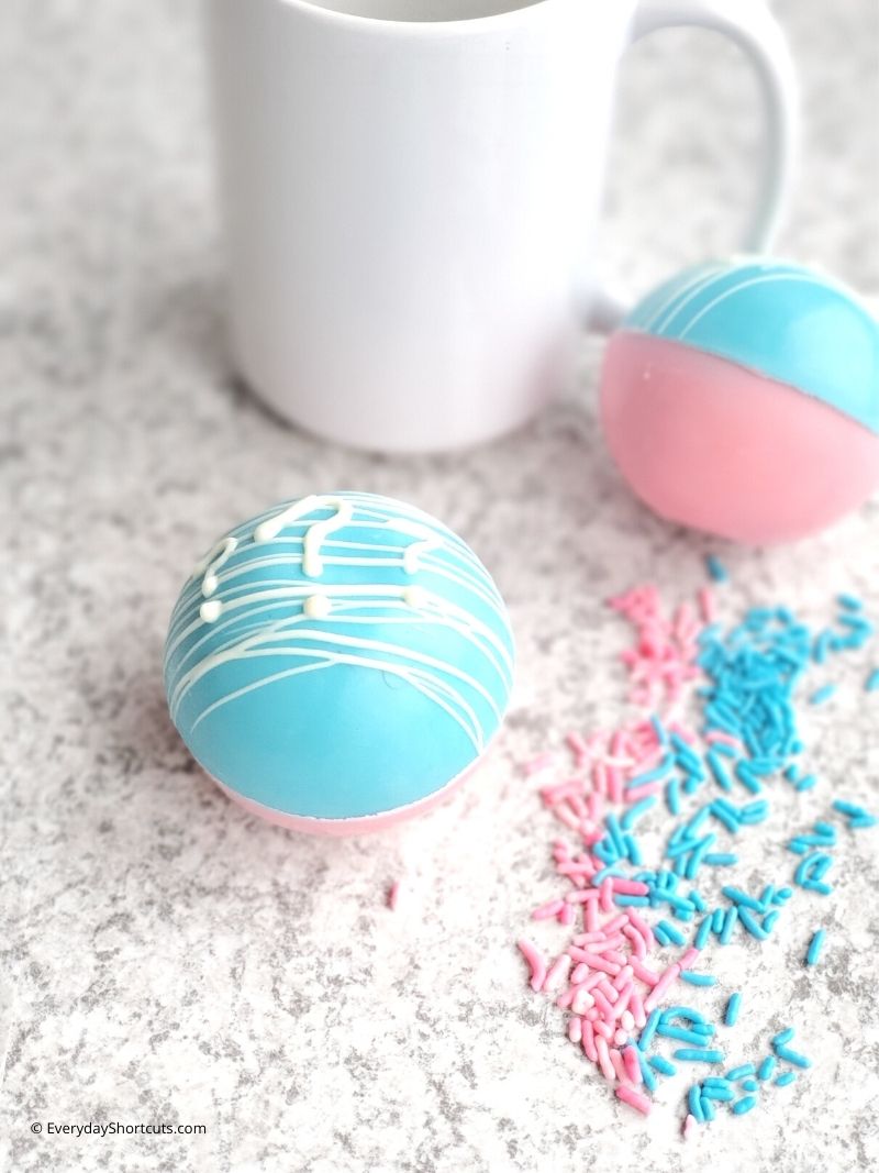 Gender Reveal Hot Cocoa Bombs