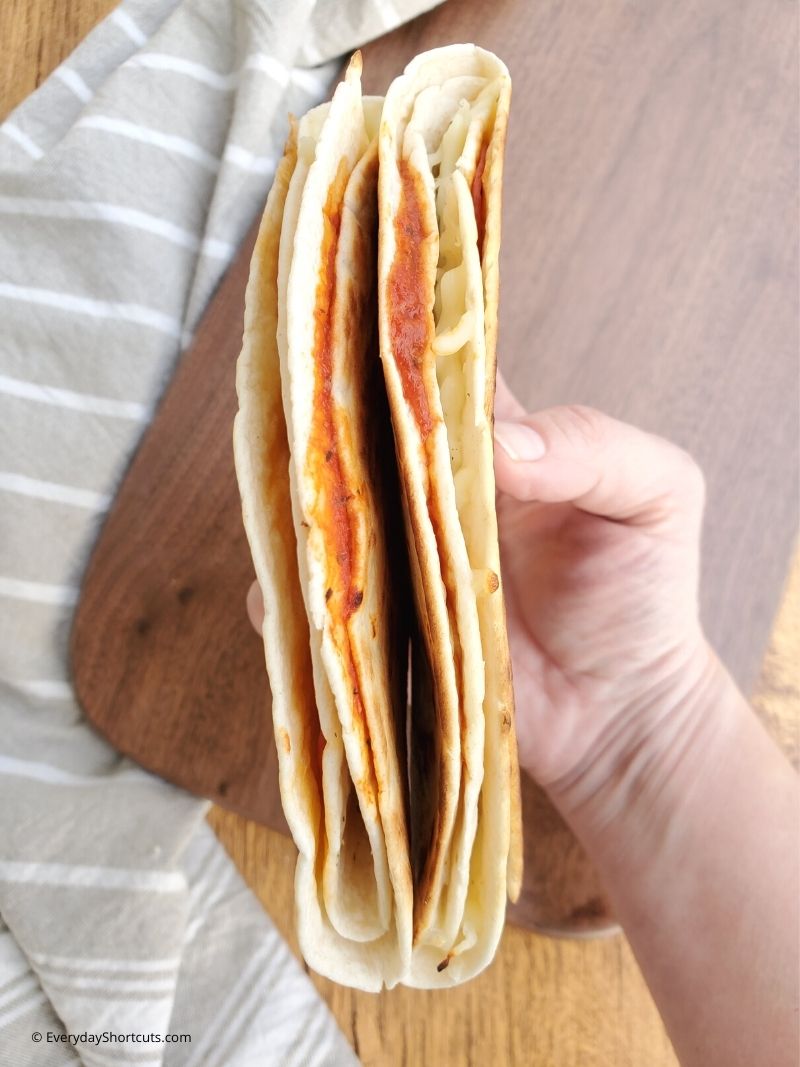 4 quarter tortilla wrap technique