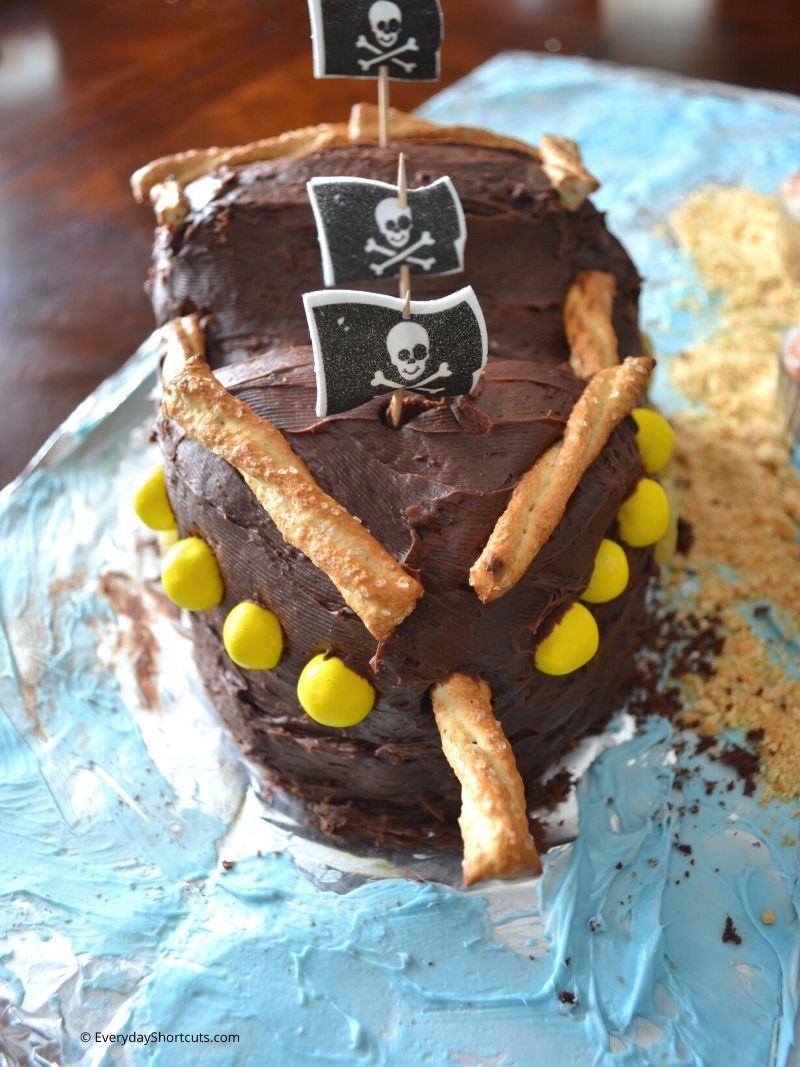 Pirate Ship Cake - Everyday Shortcuts