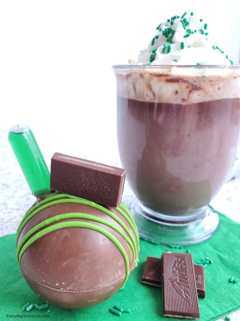 Boozy Mint Hot Chocolate Bombs - Everyday Shortcuts
