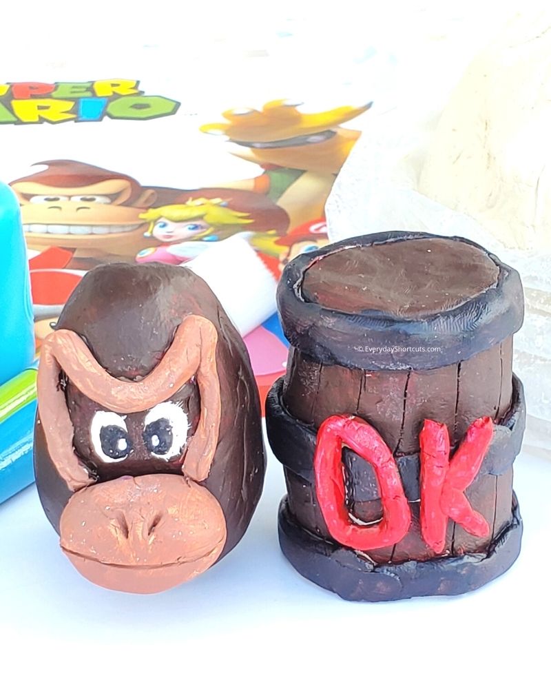How to Make Donkey Kong Clay Egg & Barrel