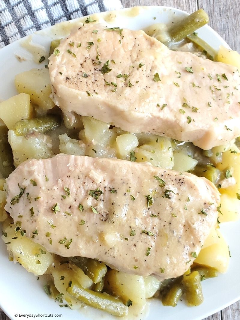 How to Make Slow Cooker Pork Chops with Potatoes and Green Beans