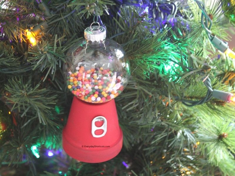 How to Make a Mini Gumball Machine Christmas Ornament