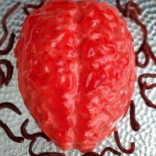 Aihimol Halloween Silicone Mold Brain Jello Mold Silicone Brain