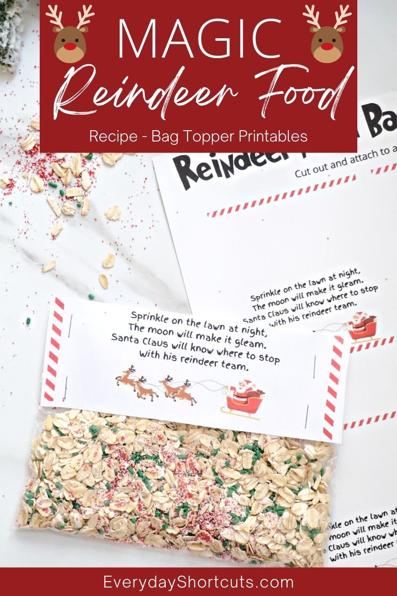 Magic Reindeer Food Recipe + Free Poem Printable - Everyday Shortcuts