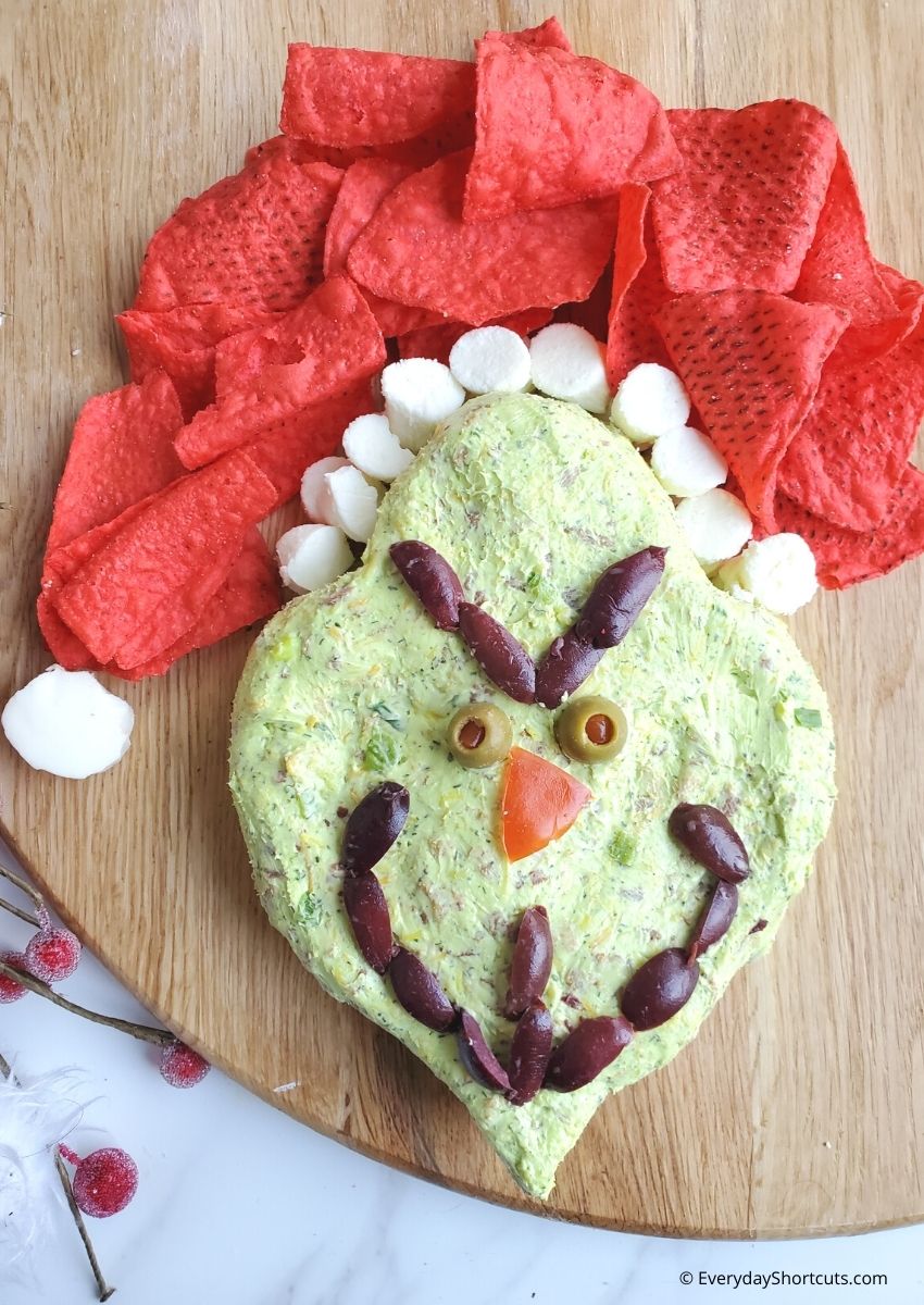 Grinch Shaped Cheese Ball