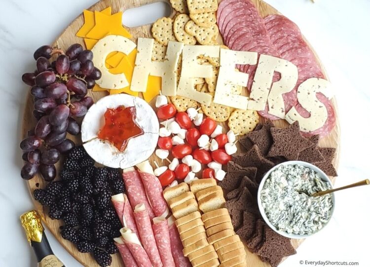 New Year's Eve Charcuterie Board - Everyday Shortcuts