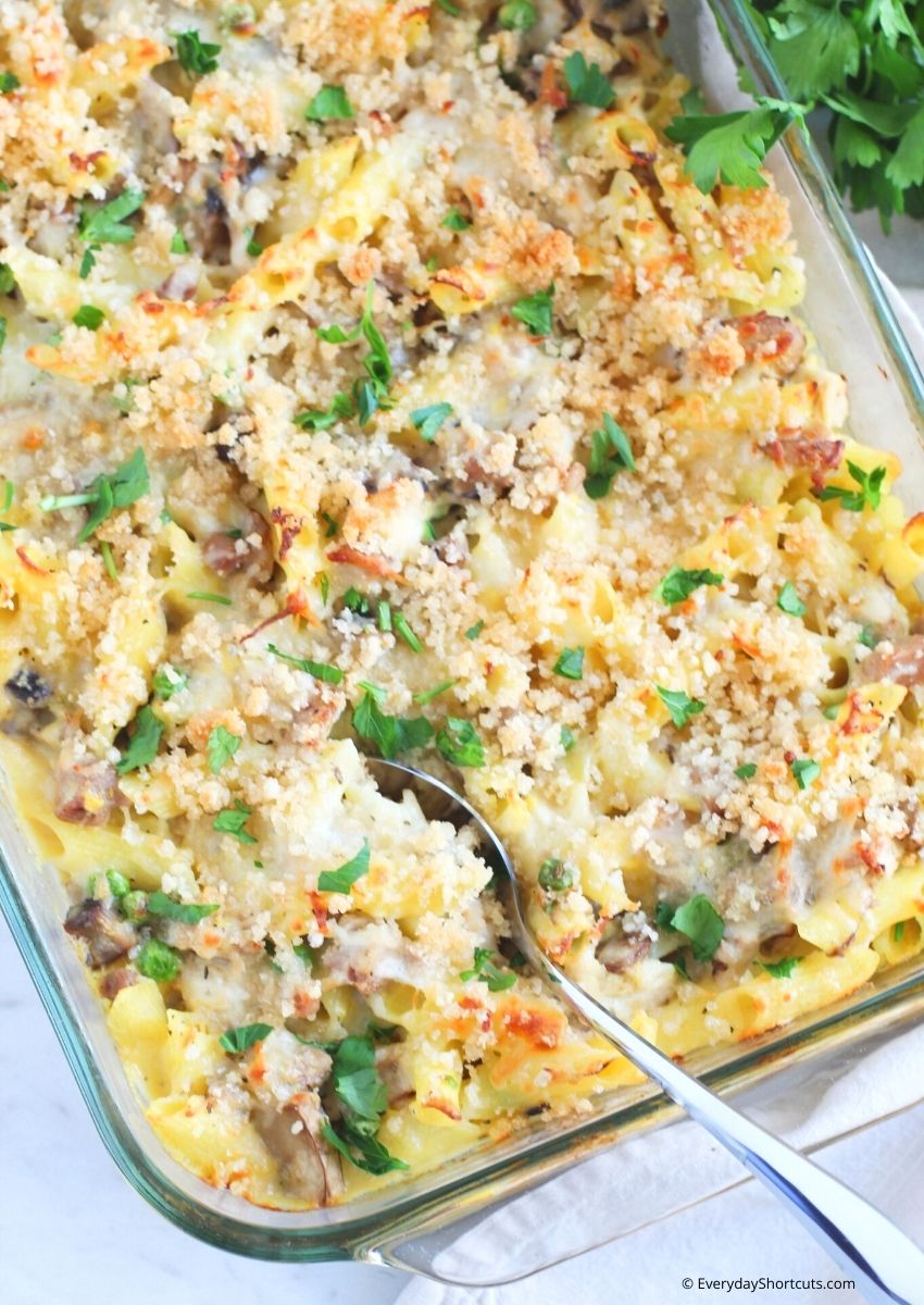 serve turkey casserole with leftover Thanksgiving turkey