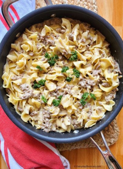 Ground Beef Stroganoff - Everyday Shortcuts