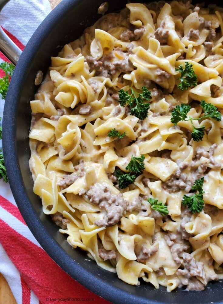 Ground Beef Stroganoff - Everyday Shortcuts