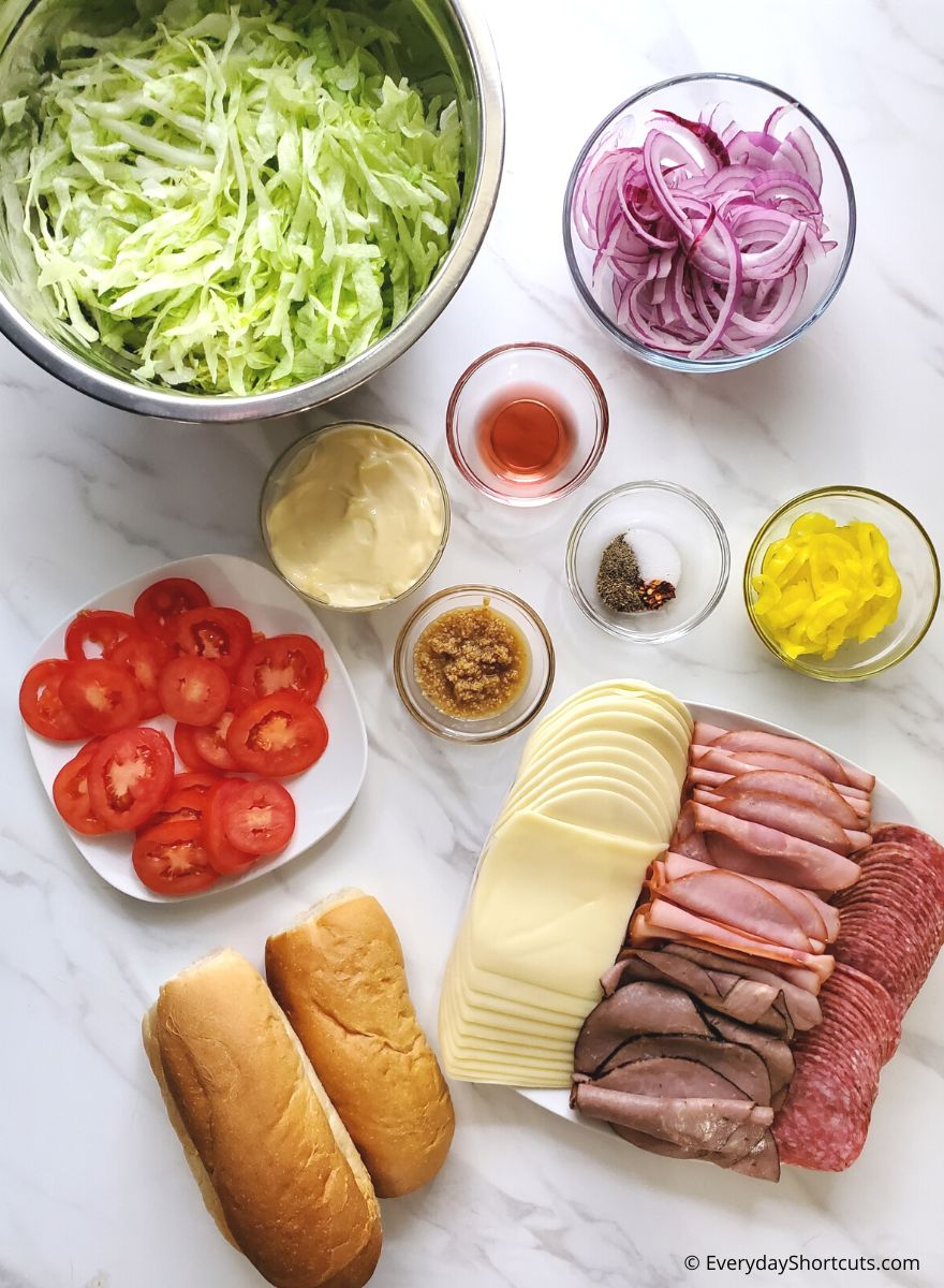 grinder salad sandwich ingredients