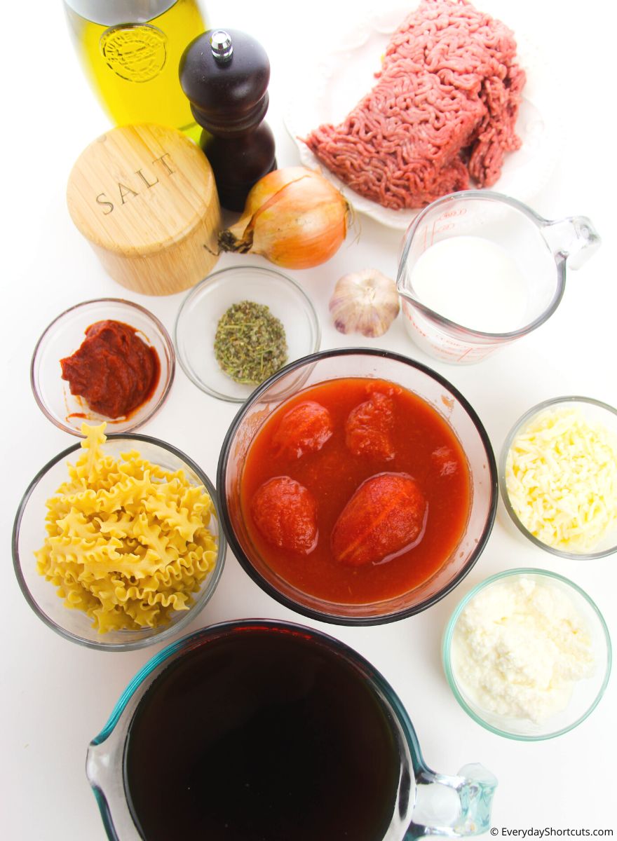 ingredients for lasagna soup