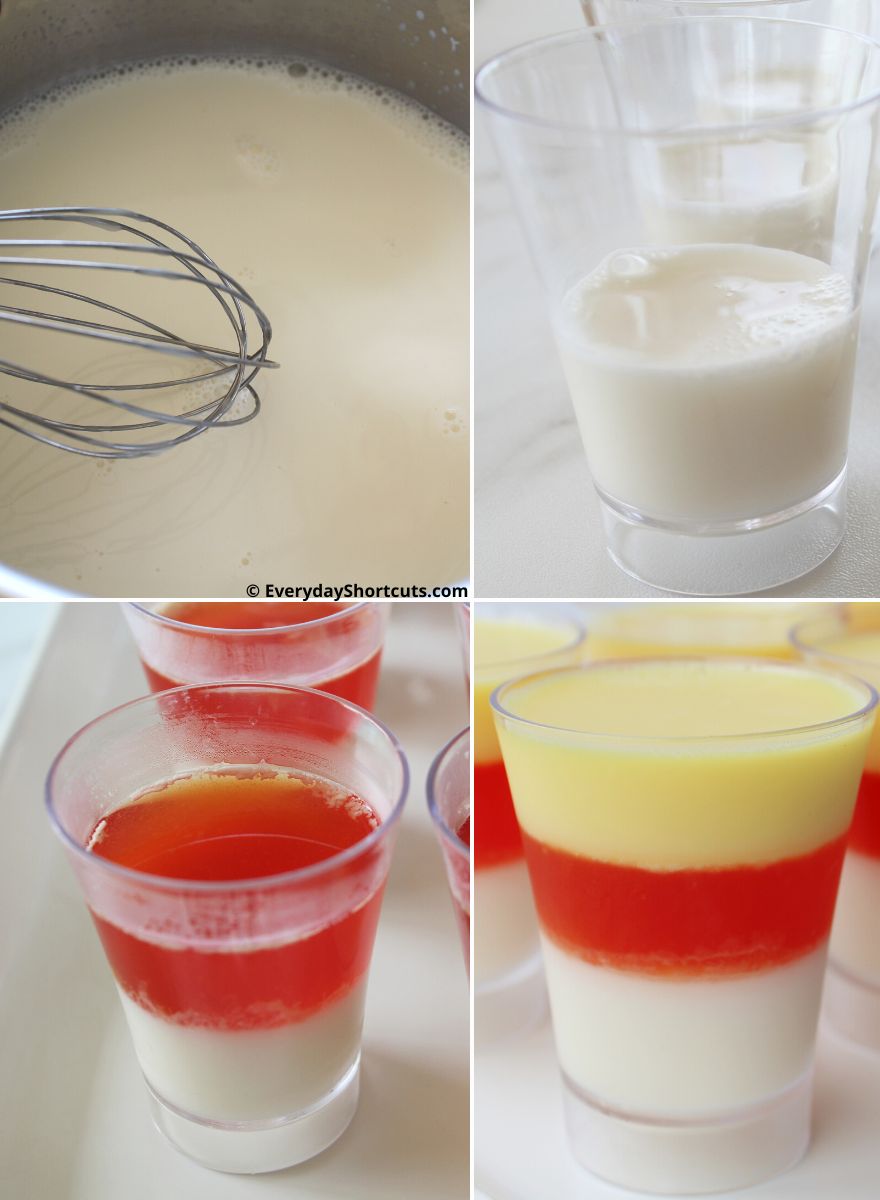 how to make candy corn jello shots