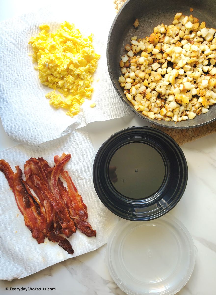 ingredients for breakfast bowls