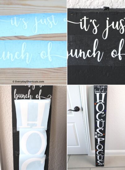 DIY Hocus Pocus Halloween Porch Sign - Everyday Shortcuts
