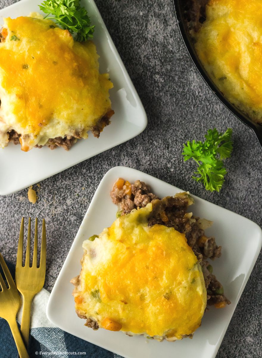 how to serve shepherds pie from a skillet