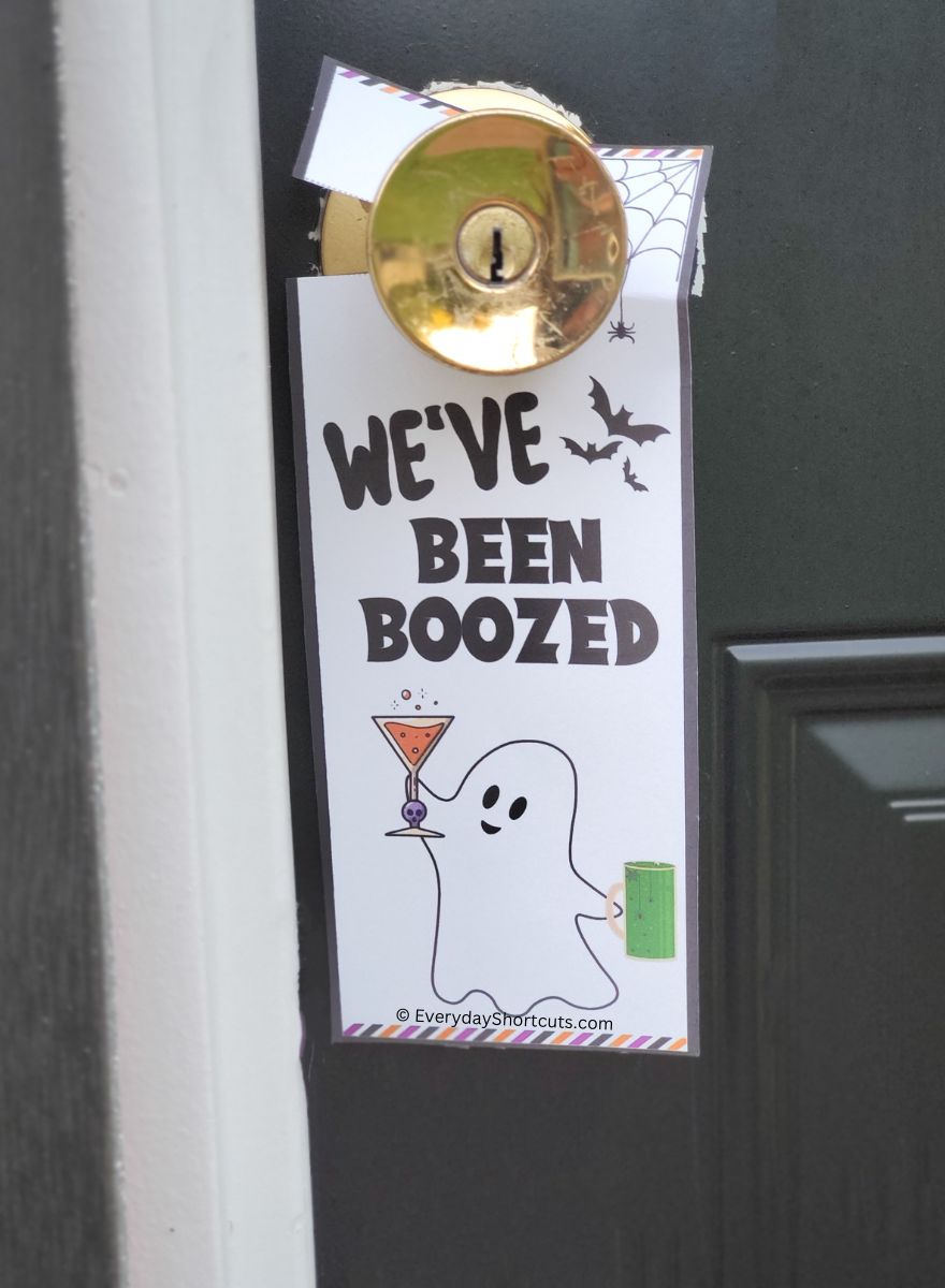 Youve been boozed door tag