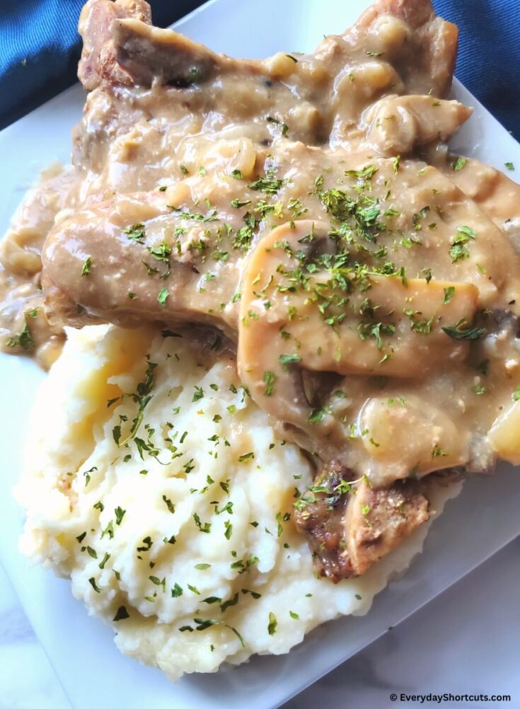Easy Slow Cooker Pork Chops and Gravy Everyday Shortcuts