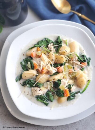 Slow Cooker Chicken Gnocchi Soup - Everyday Shortcuts