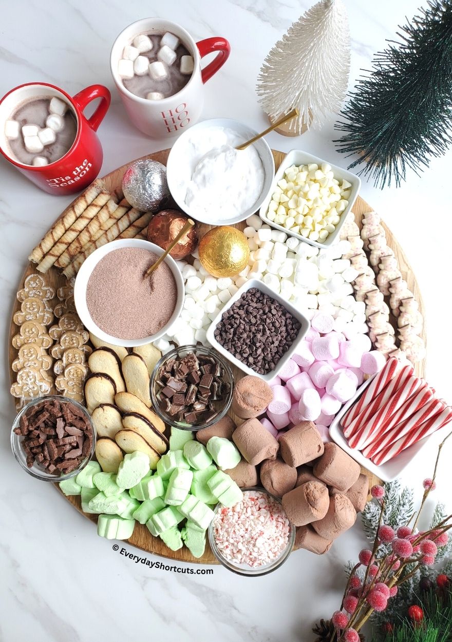 hot cocoa board toppings
