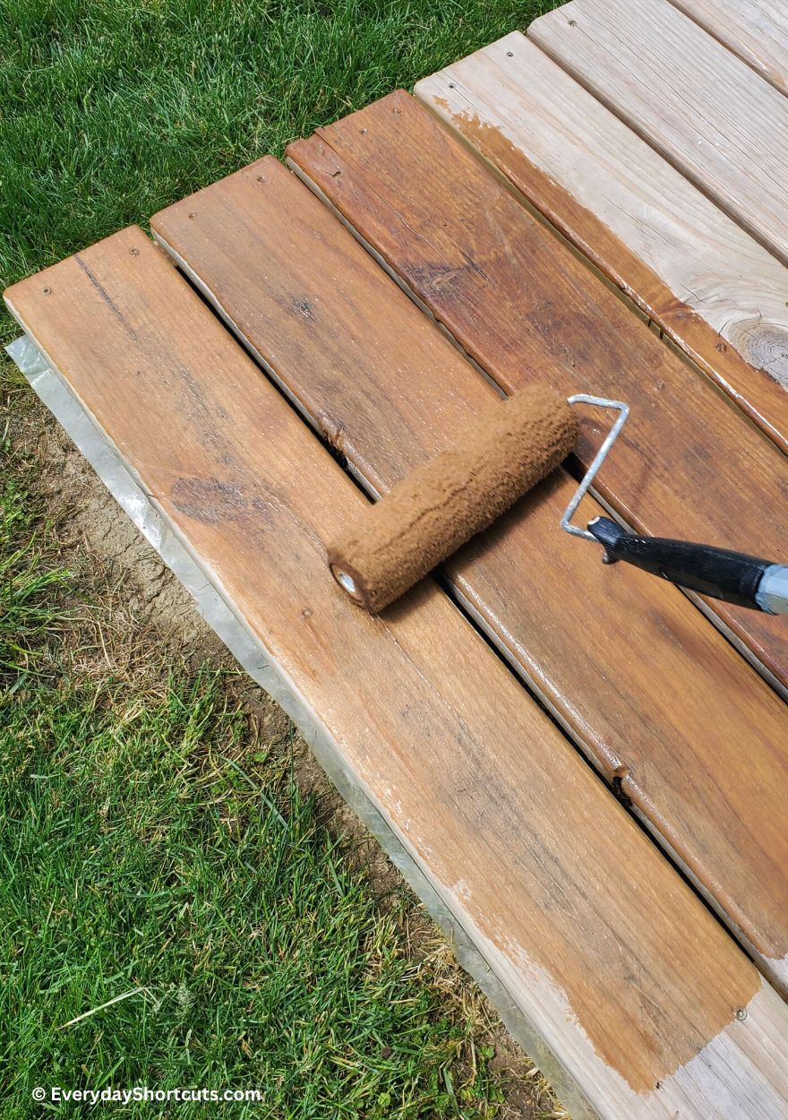 step by step guide to staining a deck
