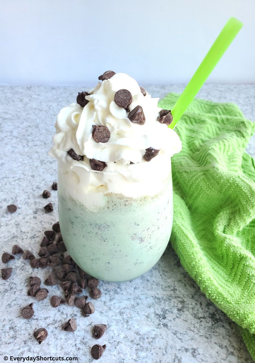 how to make a mint chocolate chip shake