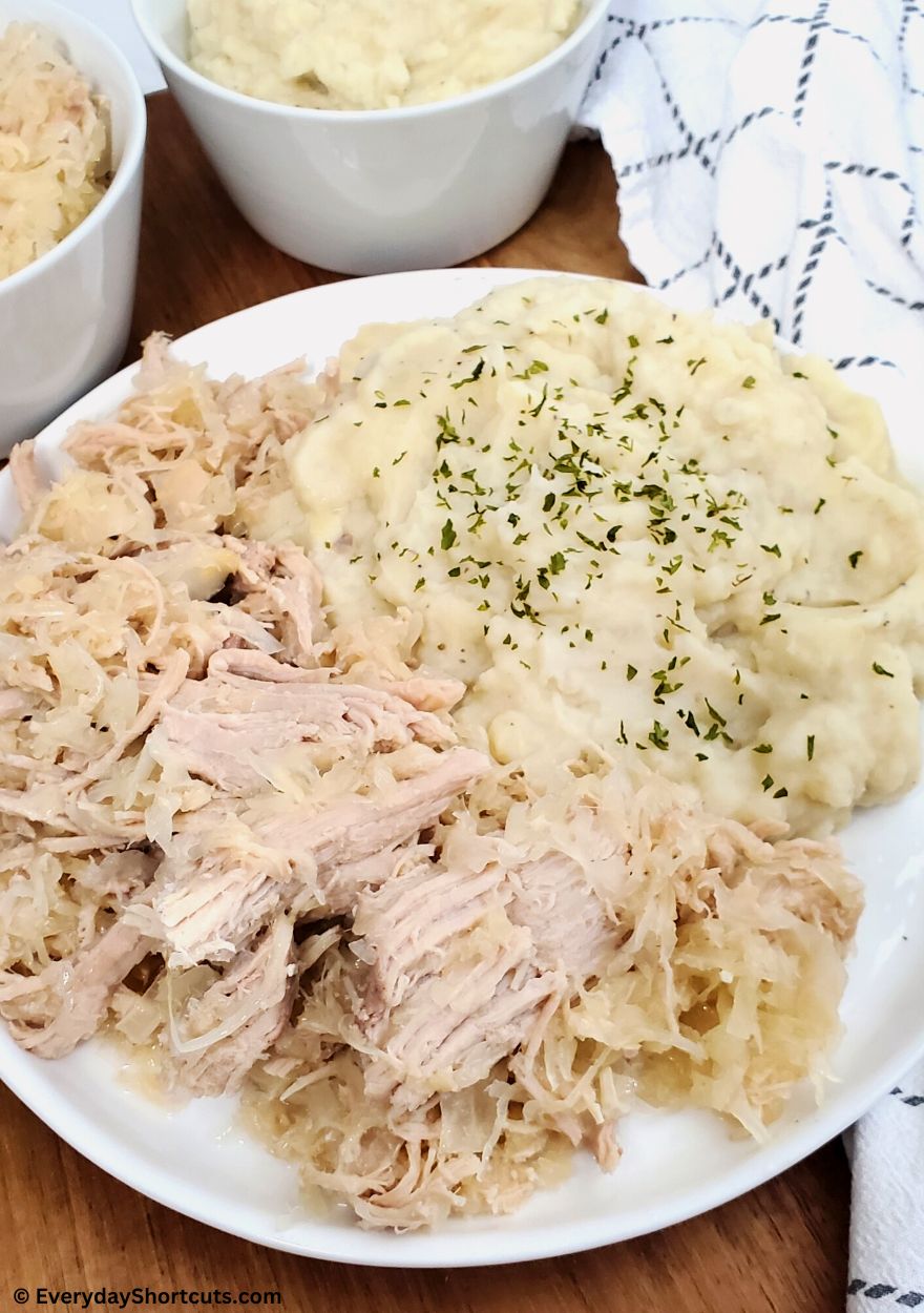 slow cooker pork and sauerkraut