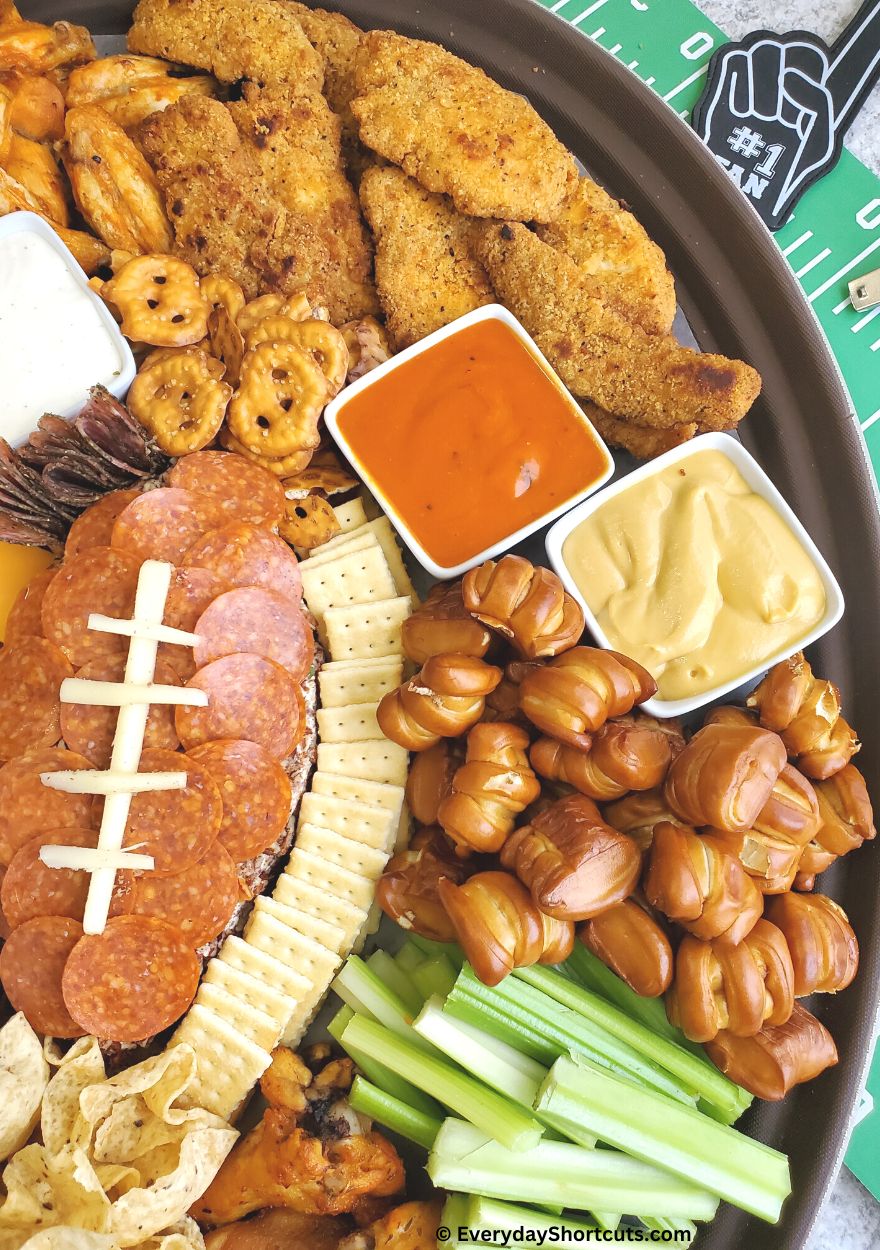 what to put on a football charcuterie board