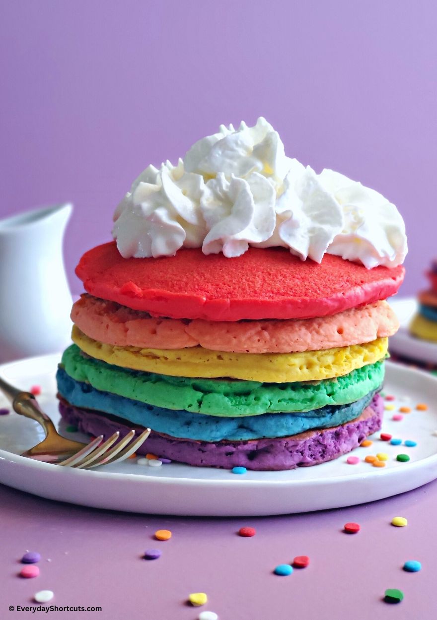 Rainbow Pancakes - Everyday Shortcuts
