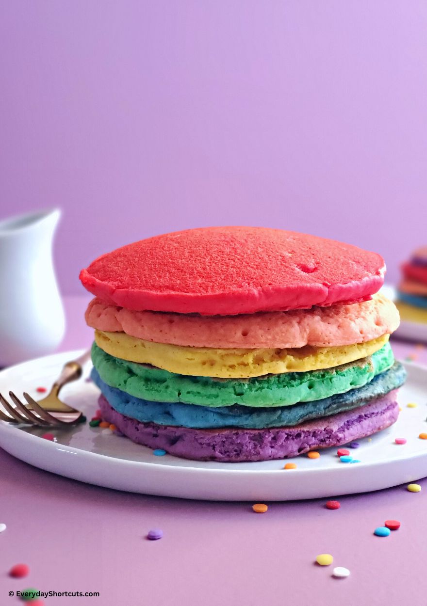 how to make rainbow pancakes