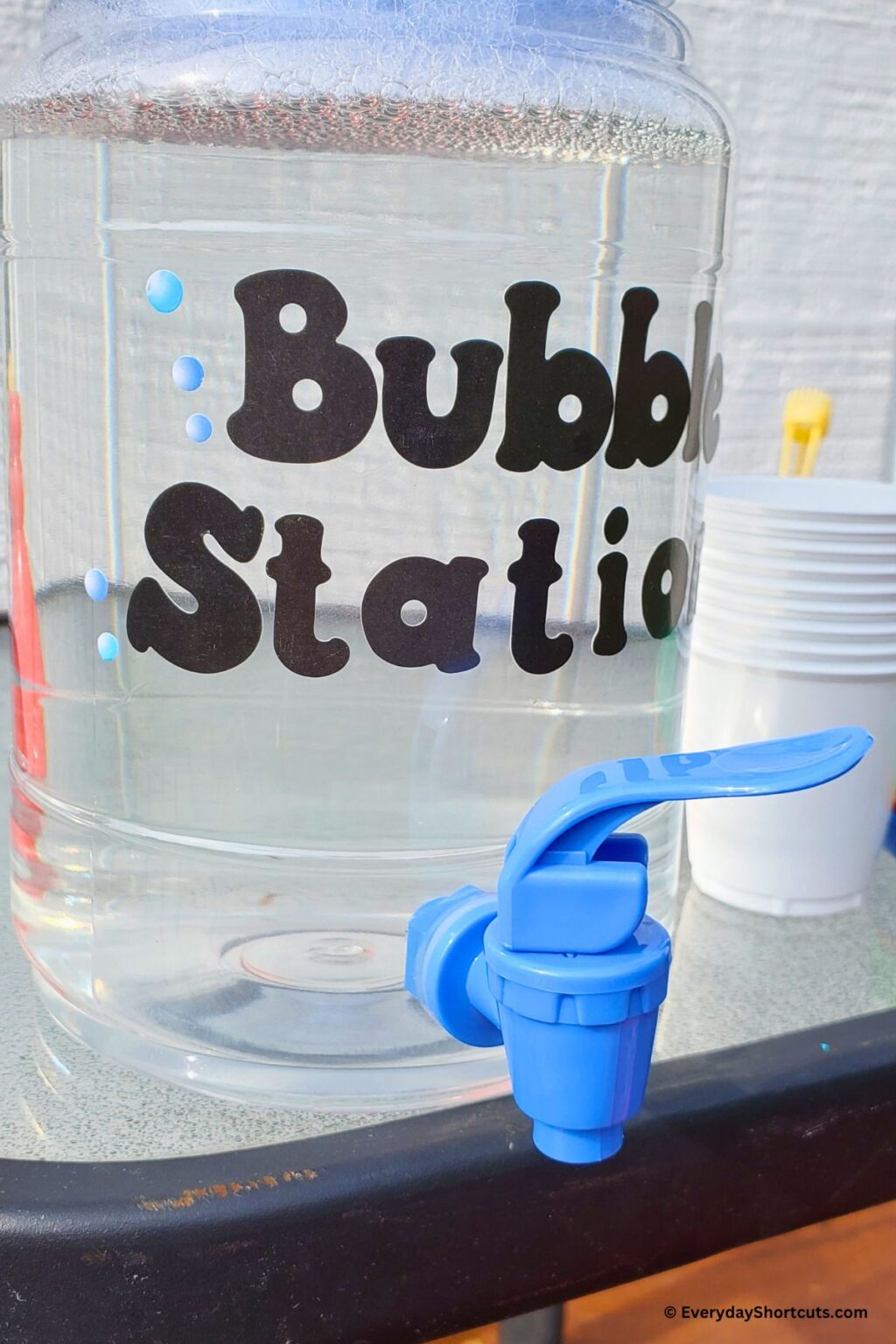 The Best Homemade Bubble Solution With 3 Simple Ingredients Everyday   Add Stickers To Bubble Solution Jar 1024x1536 