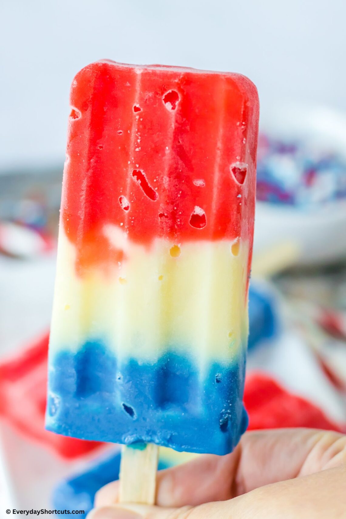 Red White and Blue Pudding Pops - Everyday Shortcuts