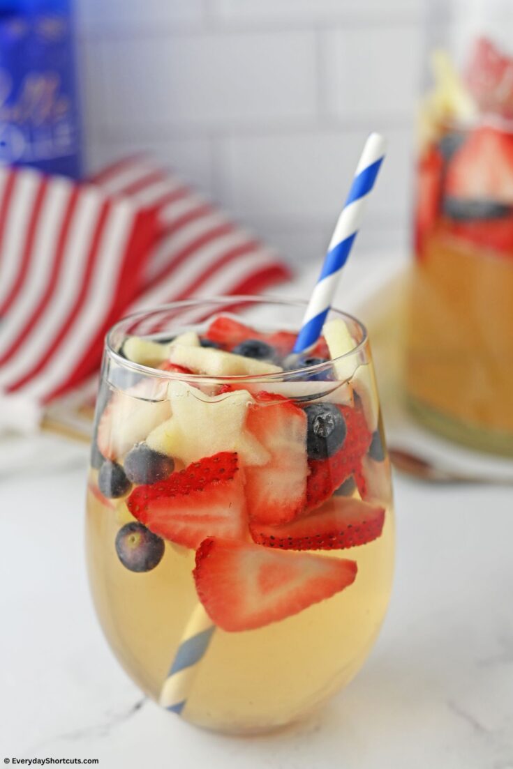 Patriotic Red White and Blue Sangria - Everyday Shortcuts