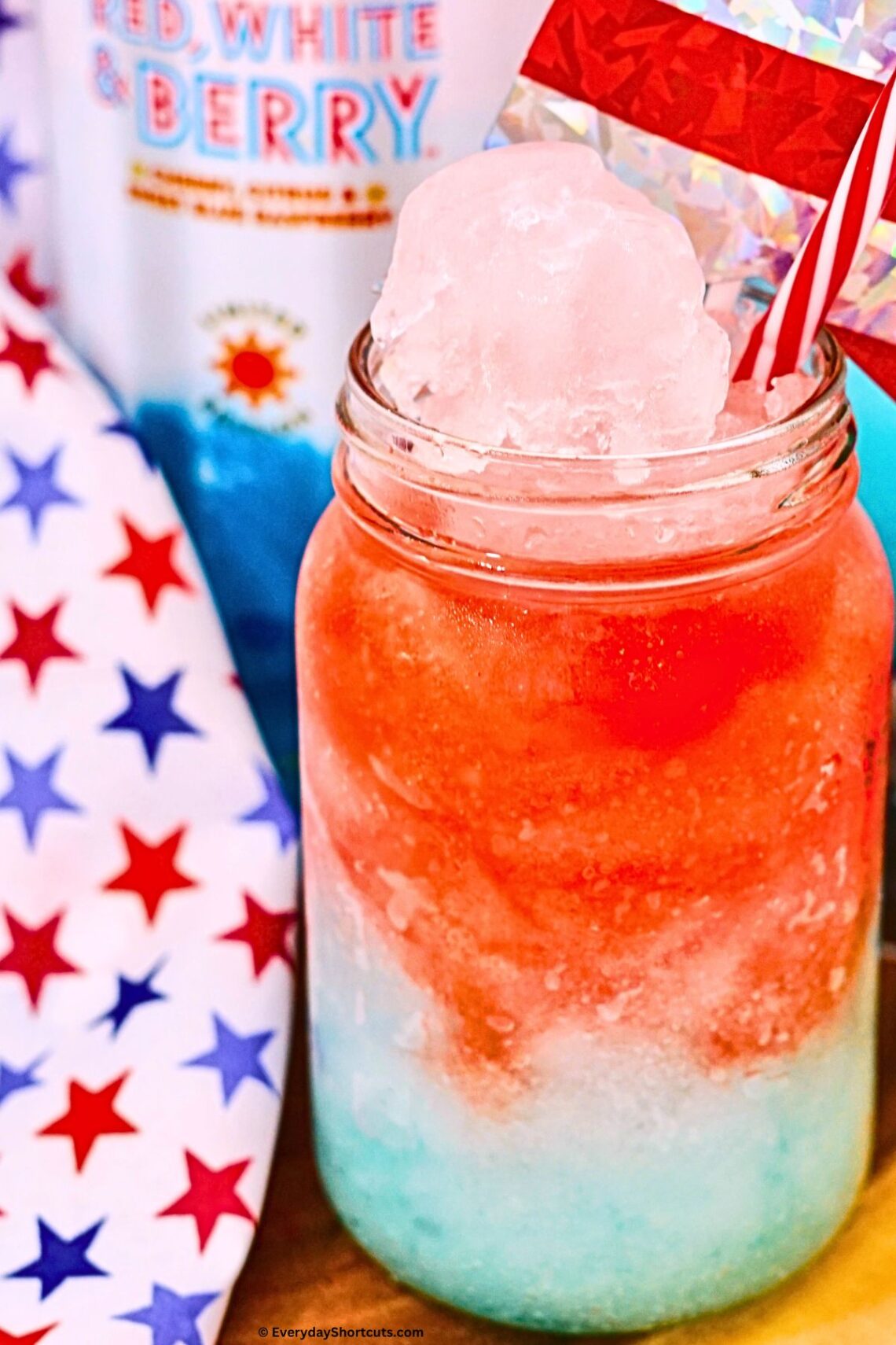 Red White And Blue Lemonade Vodka Slush - Everyday Shortcuts