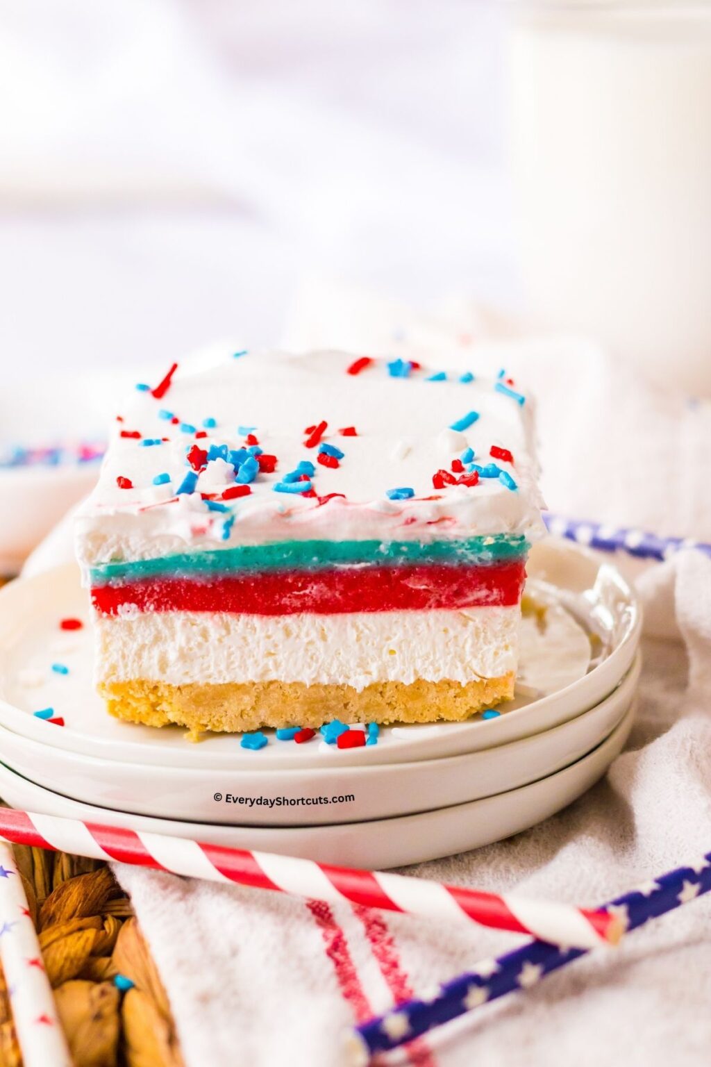 No Bake Red White and Blue Lush - Everyday Shortcuts