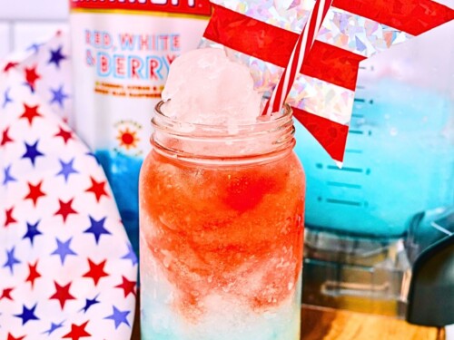 Red, White, Blue Slushy Cocktail