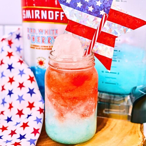 Red White and Blue Lemonade Vodka Slush - Everyday Shortcuts