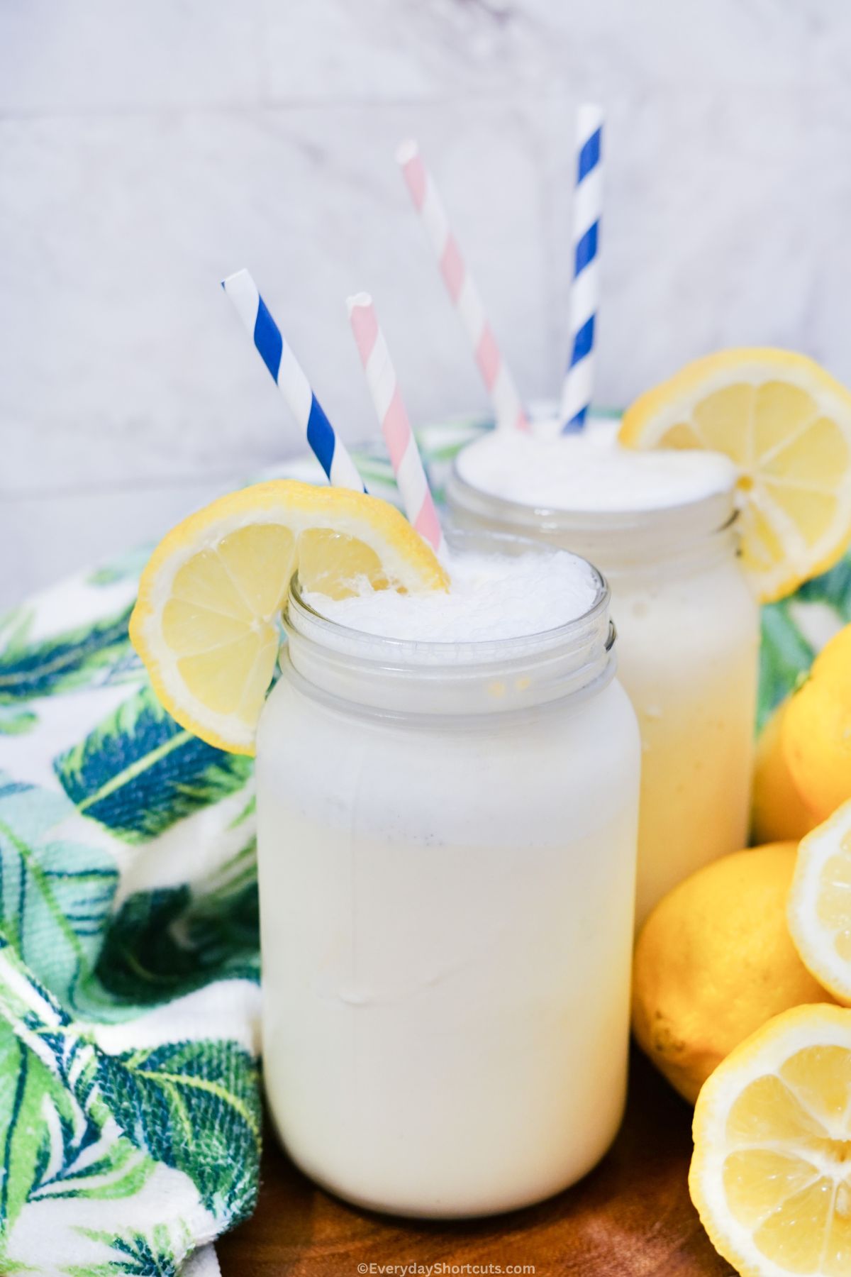 frozen lemonade in a glass