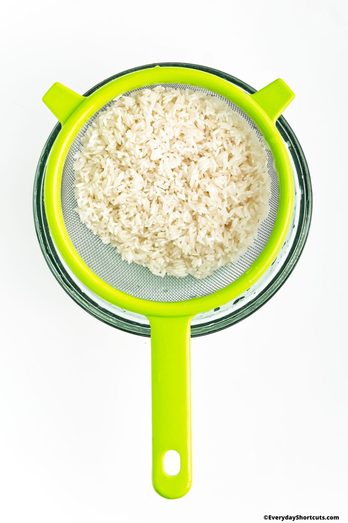 rice in a colander