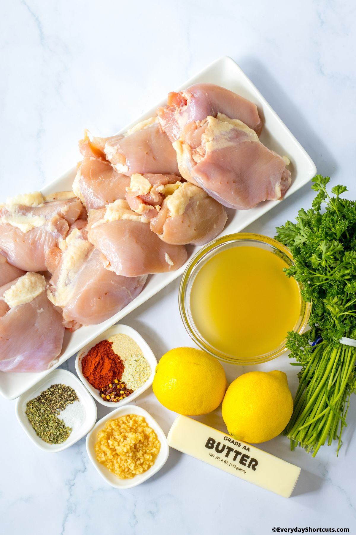 Lemon Garlic Butter Chicken Thighs ingredients