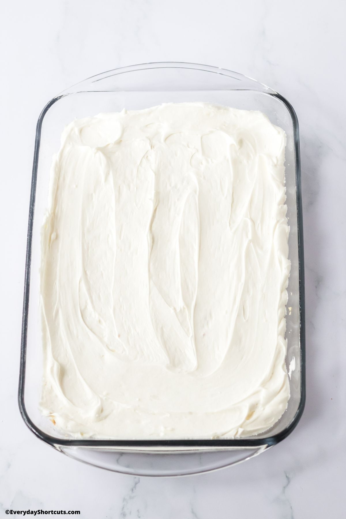 whipped topping on top of ice box cake