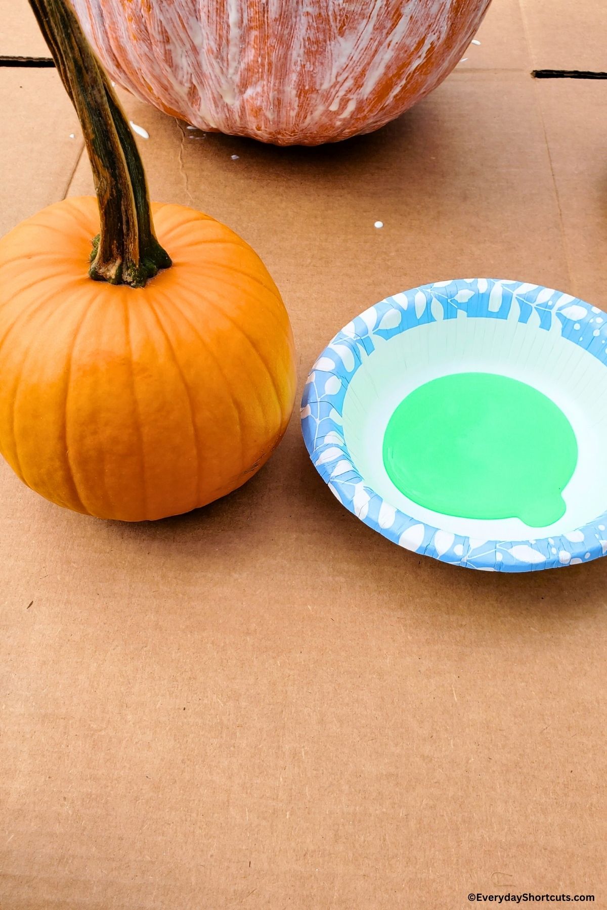 glow in the dark paint and pumpkin