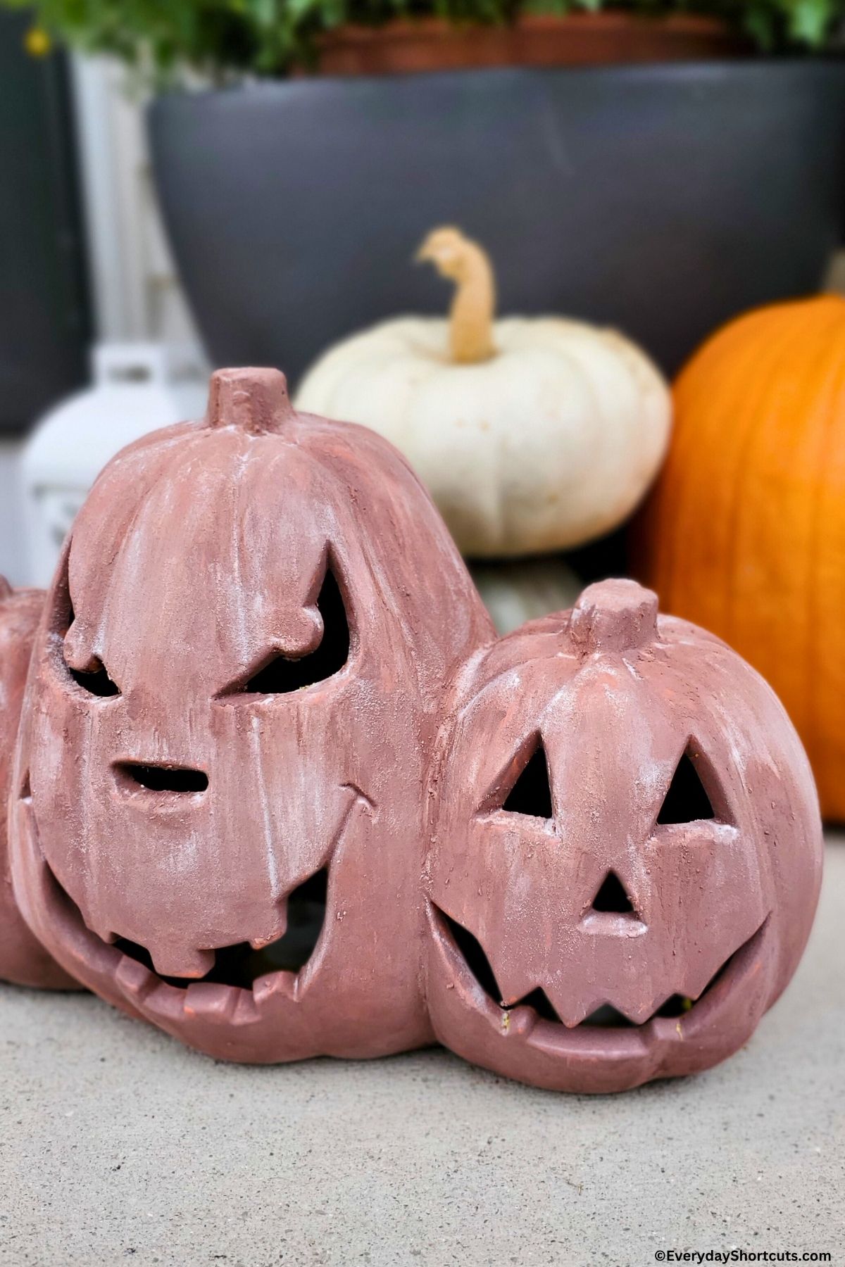 terracotta pumpkins from plastic pumpkins
